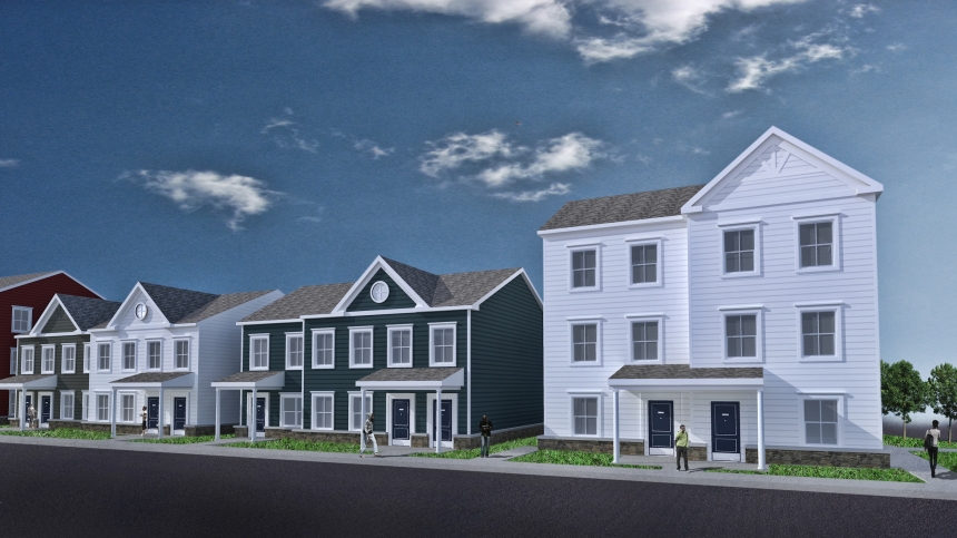 Rendering of Nicole Hines Townhouse development courtesy of Women's Community Revitalization Project